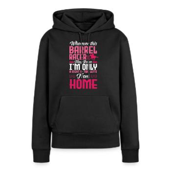 Lustige Pferderennen Pferderennen Geschenkidee - Frauen Premium Bio Hoodie - Schwarz - Vorne - Julia (174cm)