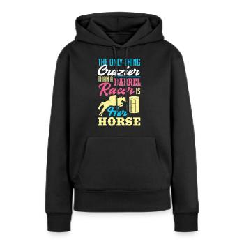 Lustige Pferderennen Pferderennen Geschenkidee - Frauen Premium Bio Hoodie - Schwarz - Vorne - Julia (174cm)
