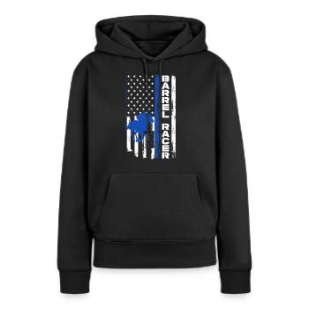 Lustige Pferderennen Pferderennen Geschenkidee - Frauen Premium Bio Hoodie - Schwarz - Vorne - Julia (174cm)