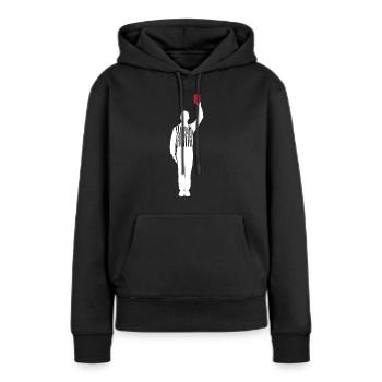 Schiedsrichter rote Karte Schiri Foul - Frauen Premium Bio Hoodie - Schwarz - Vorne - Julia (174cm)