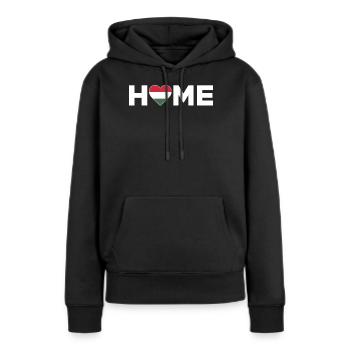 Hongrie Patrie Hongrie Drapeau Hongrie Amour - Sweat à capuche Premium bio Femme - noir - Devant - Julia (174cm)