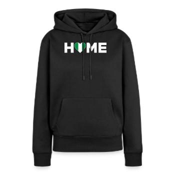Nigeria Accueil Nigeria Drapeau Nigeria Amour - Sweat à capuche Premium bio Femme - noir - Devant - Julia (174cm)