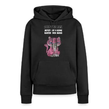 Renterin Pension Ruhestand Katzenbesitzer Kätzchen - Frauen Premium Bio Hoodie - Schwarz - Vorne - Julia (174cm)
