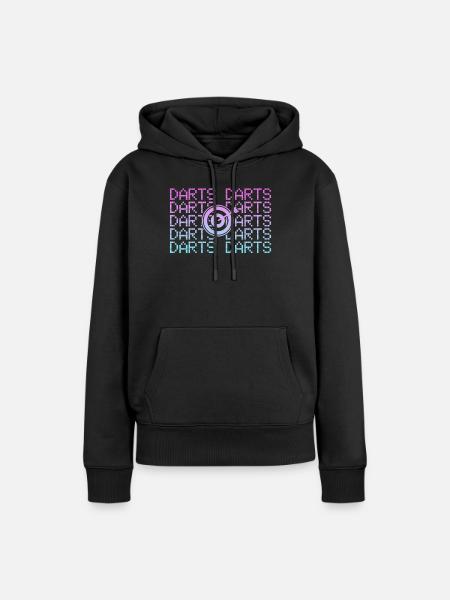Dart Darts - Frauen Premium Bio Hoodie - Schwarz
