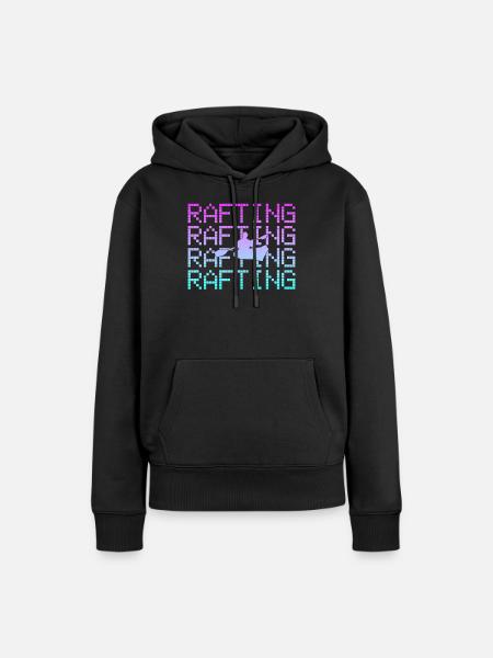 rudern rafting - Frauen Premium Bio Hoodie - Schwarz