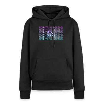 mountain biking - Frauen Premium Bio Hoodie - Schwarz - Vorne - Julia (174cm)
