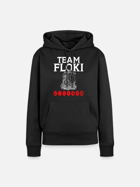 Team Floki der Schiffsbauer - Frauen Premium Bio Hoodie - Schwarz
