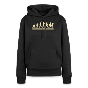 Hygiénistes dentaires Evolution - Sweat à capuche Premium bio Femme - noir - Devant - Julia (174cm)