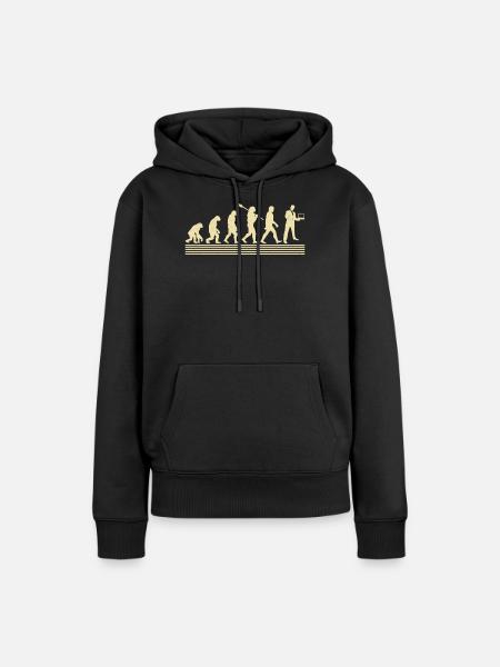 Es Manager Evolution - Frauen Premium Bio Hoodie - Schwarz