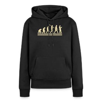 Développement du gestionnaire de site - Sweat à capuche Premium bio Femme - noir - Devant - Julia (174cm)