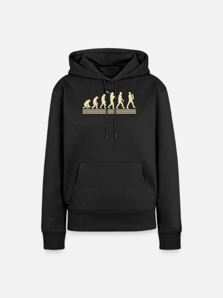 Librianische Evolution - Frauen Premium Bio Hoodie - Schwarz