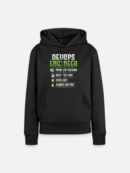 Devops Sys-Admin Entwickler - Frauen Premium Bio Hoodie - Schwarz