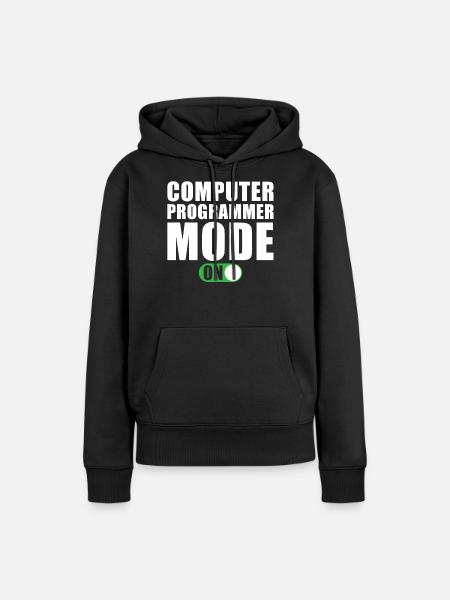 Computer Programmer Mode On - Frauen Premium Bio Hoodie - Schwarz