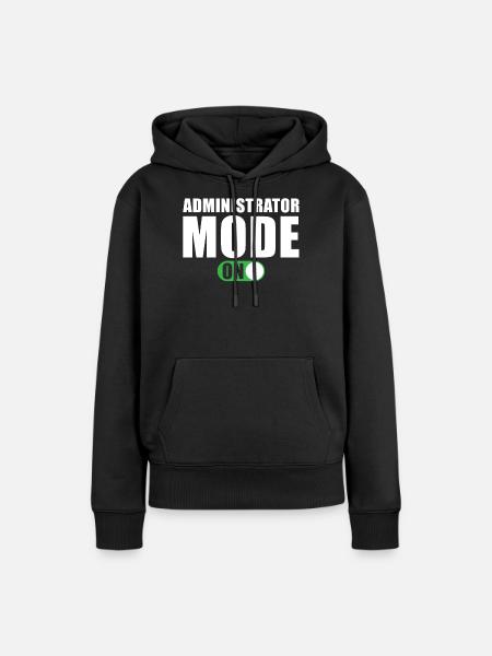 Administrator Modus Ein - Frauen Premium Bio Hoodie - Schwarz