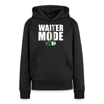 Restaurant à service serveur Mode One - Sweat à capuche Premium bio Femme - noir - Devant - Julia (174cm)