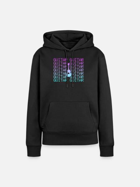 Gitarre - Frauen Premium Bio Hoodie - Schwarz