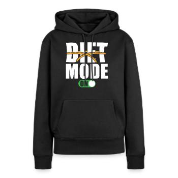 Régime disant Mode de régime sur - Sweat à capuche Premium bio Femme - noir - Devant - Julia (174cm)