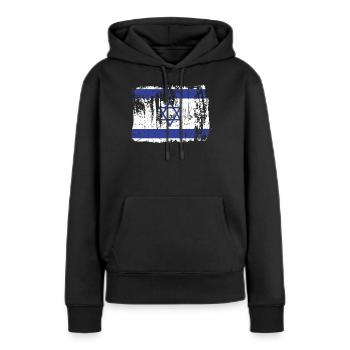 Chypre - Sweat à capuche Premium bio Femme - noir - Devant - Julia (174cm)