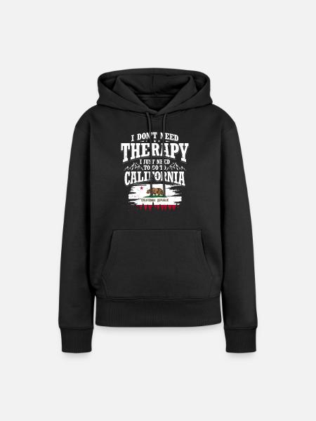Kalifornien - Frauen Premium Bio Hoodie - Schwarz