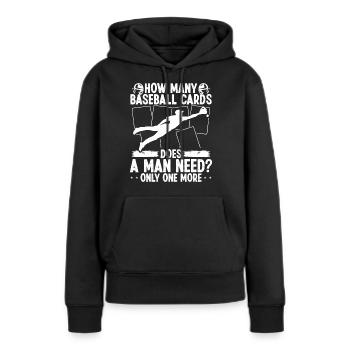 Sports Cards Collecting Collection Card Collector - Frauen Premium Bio Hoodie - Schwarz - Vorne - Julia (174cm)