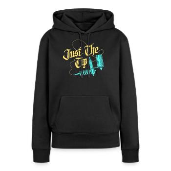 Just The Tip Tattoo Tätowierung Geschenk - Frauen Premium Bio Hoodie - Schwarz - Vorne - Julia (174cm)