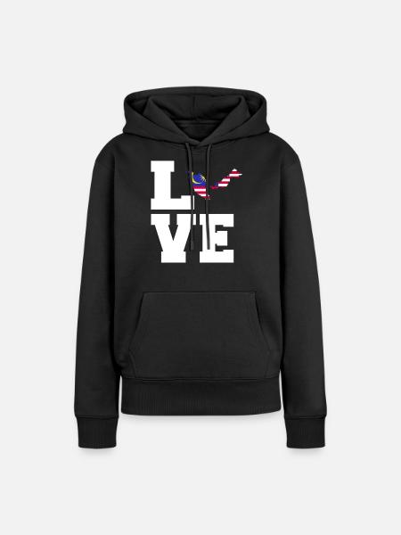 Malaysia - Frauen Premium Bio Hoodie - Schwarz