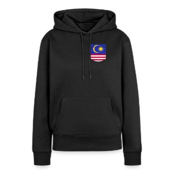 Malaisie - Sweat à capuche Premium bio Femme - noir - Devant - Julia (174cm)