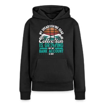 Spearfisher Freediving Apnoe Diver Spearfishing - Frauen Premium Bio Hoodie - Schwarz - Vorne - Julia (174cm)