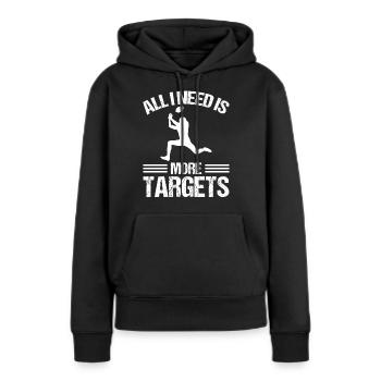 Wide Receiver All I need is more Targets Football - Frauen Premium Bio Hoodie - Schwarz - Vorne - Julia (174cm)