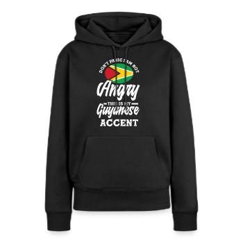 Lustiges Geschenk Zum Guyanischen Erbe - Frauen Premium Bio Hoodie - Schwarz - Vorne - Julia (174cm)