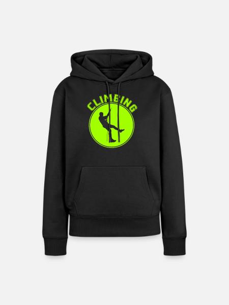 Klettern - Frauen Premium Bio Hoodie - Schwarz