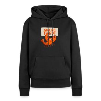 Languste - Frauen Premium Bio Hoodie - Schwarz - Vorne - Julia (174cm)