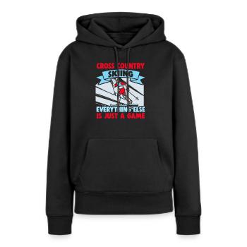 Skieurs de fond biathlon de fond - Sweat à capuche Premium bio Femme - noir - Devant - Julia (174cm)