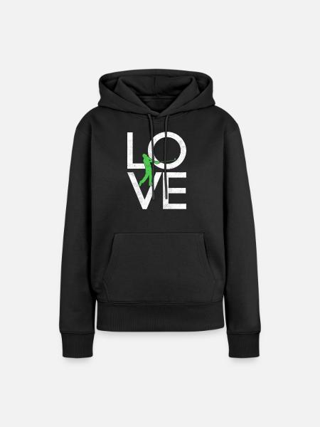 Golf - Frauen Premium Bio Hoodie - Schwarz