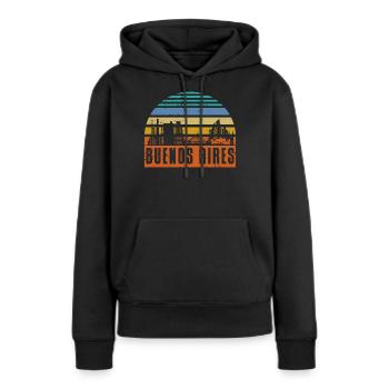 Buenos Aires Argentinien Skyline - Frauen Premium Bio Hoodie - Schwarz - Vorne - Julia (174cm)