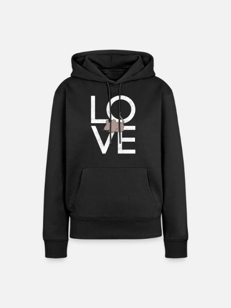 Maus - Frauen Premium Bio Hoodie - Schwarz