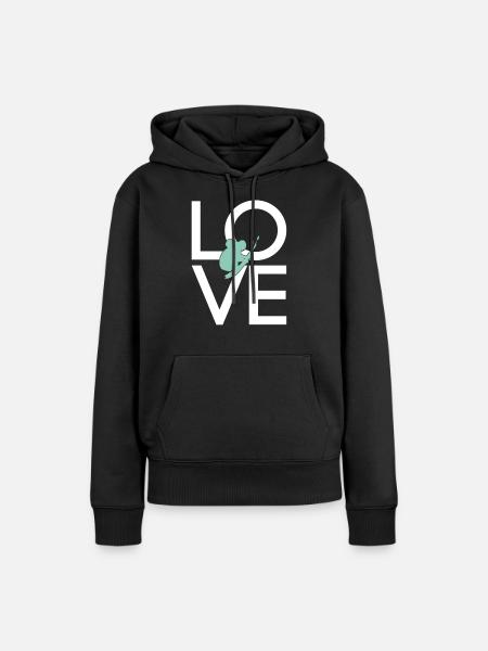 Koala - Frauen Premium Bio Hoodie - Schwarz