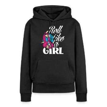 Jiu Jitsu Jiu Jitsu Jiu Jitsu - Sweat à capuche Premium bio Femme - noir - Devant - Julia (174cm)