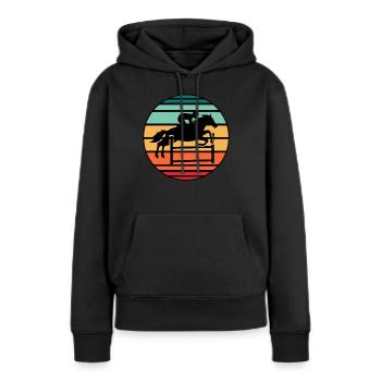 Reiter-lustiges Reiten-mädchen-geschenk - Frauen Premium Bio Hoodie - Schwarz - Vorne - Julia (174cm)