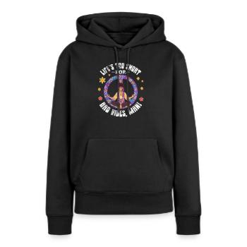 Hippie - Sweat à capuche Premium bio Femme - noir - Devant - Julia (174cm)