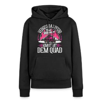 Quad ATV Offroad Quadfahrer - Frauen Premium Bio Hoodie - Schwarz - Vorne - Julia (174cm)