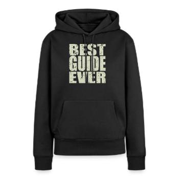 Meilleur guide jamais Guide Cadeau - Sweat à capuche Premium bio Femme - noir - Devant - Julia (174cm)