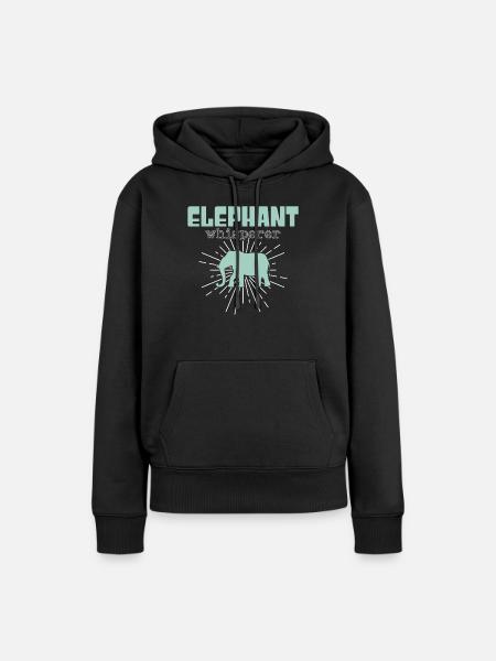 elephant whisperer - Frauen Premium Bio Hoodie - Schwarz