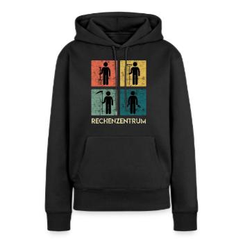 Rechenzentrum Garten Rechen Gärtner - Frauen Premium Bio Hoodie - Schwarz - Vorne - Julia (174cm)