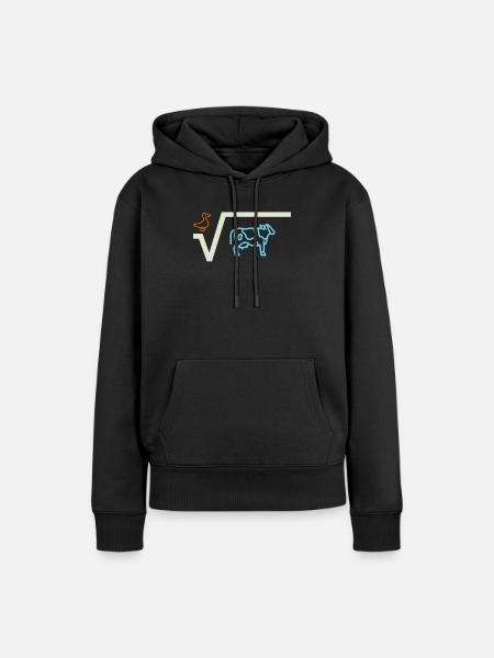 Ente Wurzel aus Kuh - Frauen Premium Bio Hoodie - Schwarz