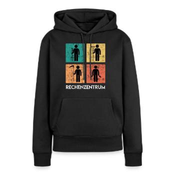 Rechenzentrum Garten Rechen Gärtner - Frauen Premium Bio Hoodie - Schwarz - Vorne - Julia (174cm)