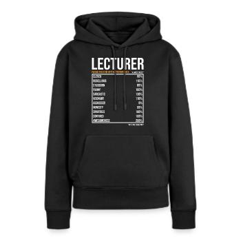 Dozent Dozentin tageswerte Lustige Dozent - Frauen Premium Bio Hoodie - Schwarz - Vorne - Julia (174cm)