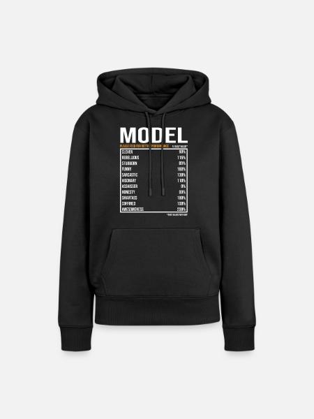 Model Job Spruch - Frauen Premium Bio Hoodie - Schwarz