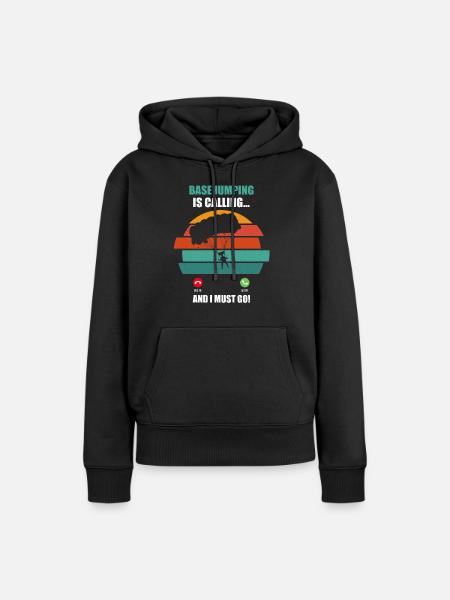 Base Jumping - Frauen Premium Bio Hoodie - Schwarz