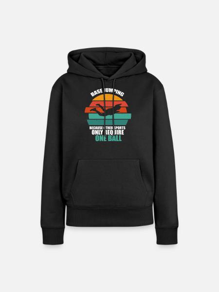 Base Jumping - Frauen Premium Bio Hoodie - Schwarz